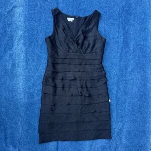 90s London Times ruffle mini dress